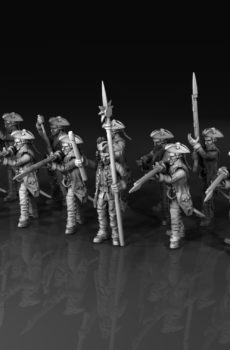 7YW Prussian Infantry Firing 28/40mm