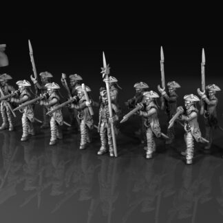 7YW Prussian Infantry Firing with Command 28/40mm