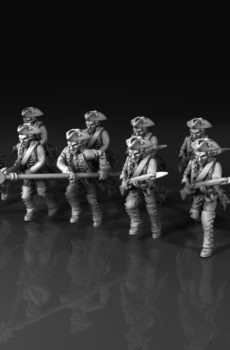 7YW Prussian Infantry Advancing with Command 28/40mm