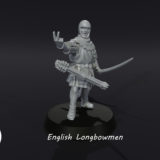 54mm | Medieval | Longbow with "V" " 100 Years War | Agincourt
