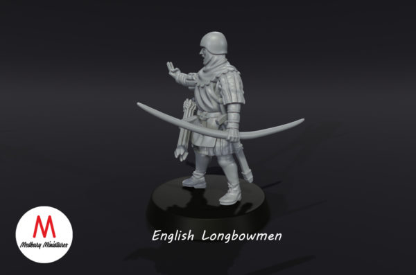 54mm | Medieval | Longbow with "V" " 100 Years War | Agincourt - Image 2