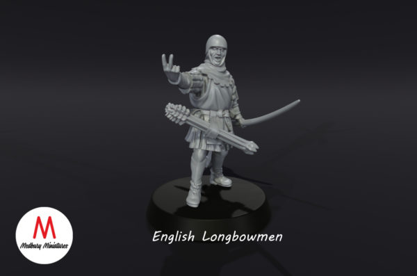 54mm | Medieval | Longbow with "V" " 100 Years War | Agincourt