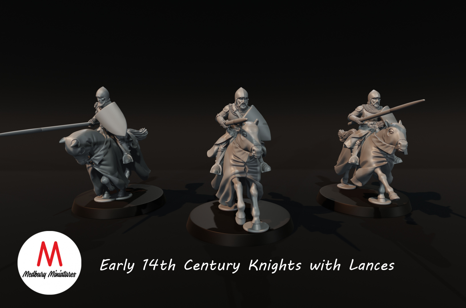 Early 14th Century Knights with Lances