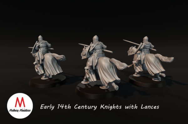 Early 14th Century Knights with Lances
