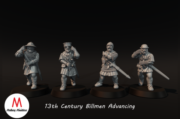 13th Century Billmen Advancing 2