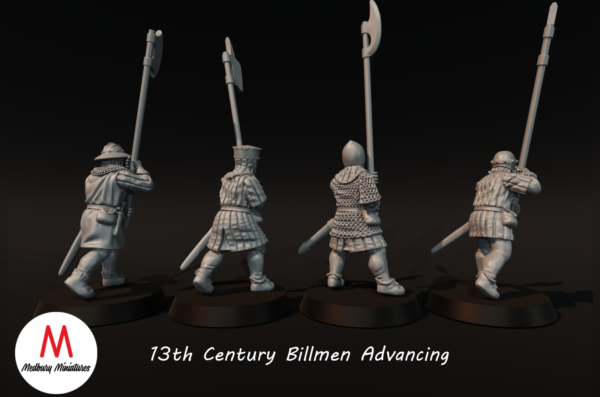 13th Century Billmen Advancing 3