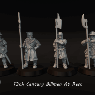 13th Century Billmen At Rest