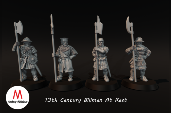 13th Century Billmen At Rest