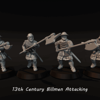 13th Century Billmen Attacking