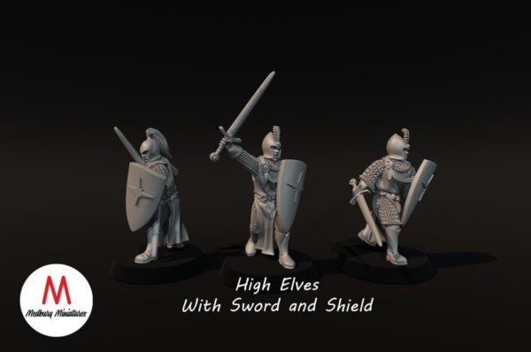 Hight elves with Sword and Shield