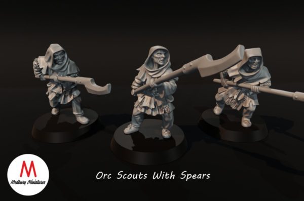 LOTR - Orc Scouts w/Spears - 28/40/54mm