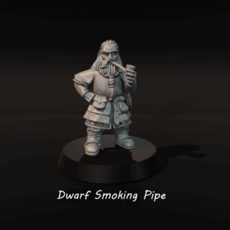 LOTR Dwarf Smoking a Pipe 28/40/54mm