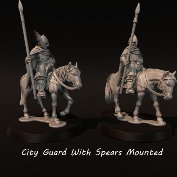 LOTR - City Guard With Spears Mounted - Gondor - Image 2