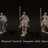 Medieval - Scots Mounted  Sergeants With Spears