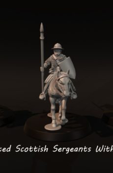 Medieval - Scots Mounted  Sergeants With Spears