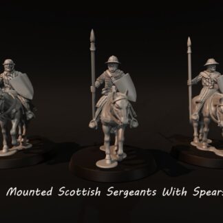 Medieval - Scots Mounted  Sergeants With Spears