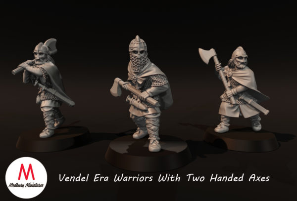 Dark Ages - Vendel Era Warriors With Two Handed Axes