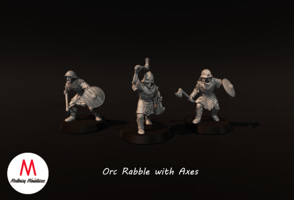 LOTR - Orc Rabble with Axe and Shield