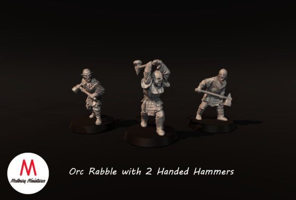LOTR - Orc Rabble with 2 Handed Hammers