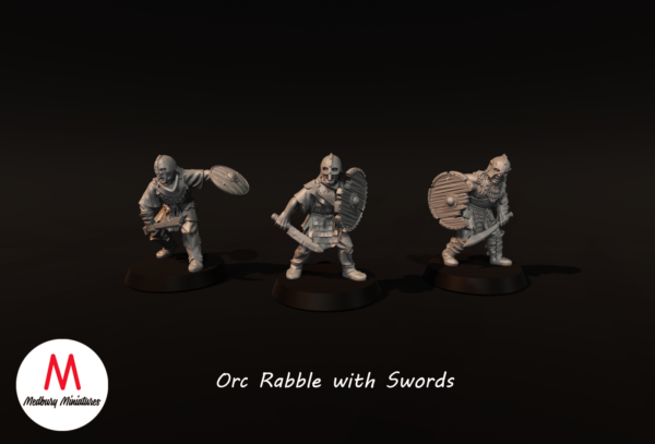 LOTR - Orc Rabble with Sword and Shield
