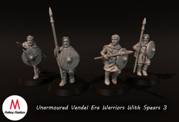 Dark Ages - Unarmoured Vendel Era Warriors With Spears 3