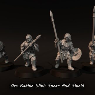 LOTR - Orc Rabble With Spear and Shield