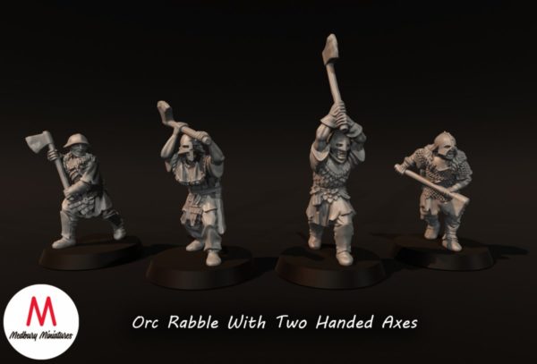 LOTR - Orc Rabble With Two Handed Axes