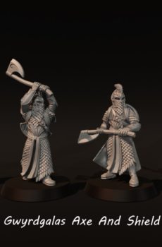 LOTR - Elven Gwyrdgalas Warriors Axe And Shield