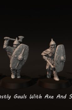 Ghostly Gaul's With Axe And Shield