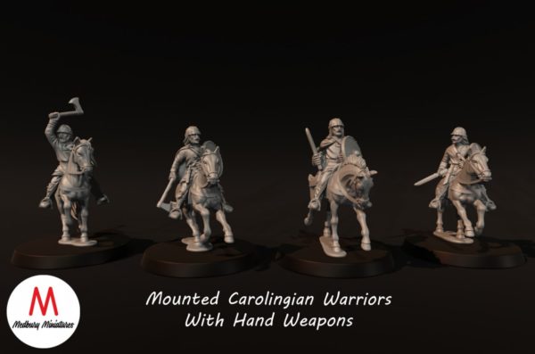 Medieval - Mounted Carolingian Warriors With Hand Weapons