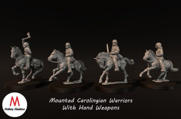 Medieval - Mounted Carolingian Warriors With Hand Weapons - Image 2