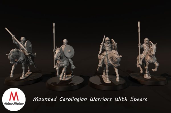 Medieval - Mounted Carolingian Warriors With Spears