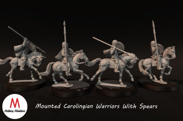 Medieval - Mounted Carolingian Warriors With Spears - Image 2