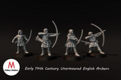 Early 14th Century Unarmoured English Archers - Image 2
