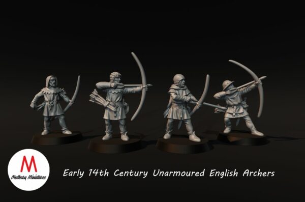 Early 14th Century Unarmoured English Archers - Image 2