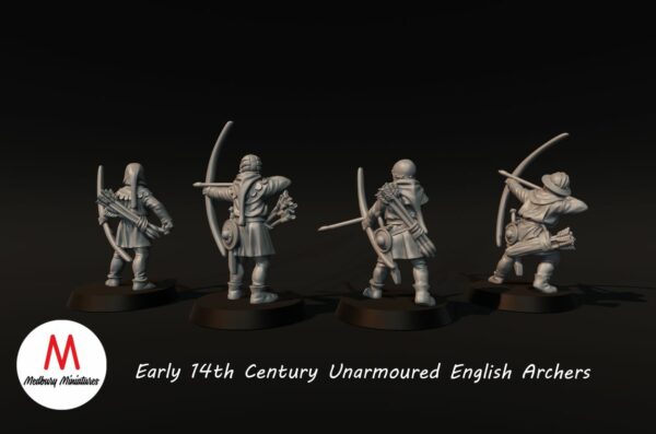 Early 14th Century Unarmoured English Archers - Image 3