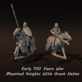 100yw Mounted Knights With With Great Helms, Early