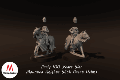 100yw Mounted Knights With With Great Helms, Early - Image 2