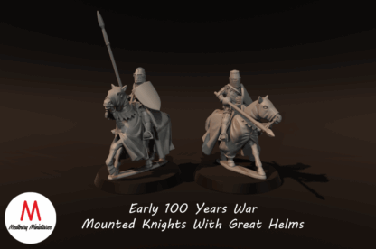 100yw Mounted Knights With With Great Helms, Early