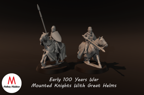 100yw Mounted Knights With With Great Helms, Early