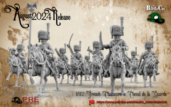 Napoleonic 1812 French chasseurs a cheval de la guarde Command