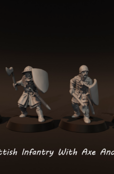 Medieval - Scots Infantry With Axe And Shield