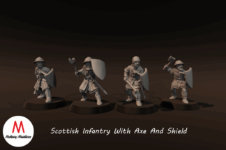 Medieval - Scots Infantry With Axe And Shield