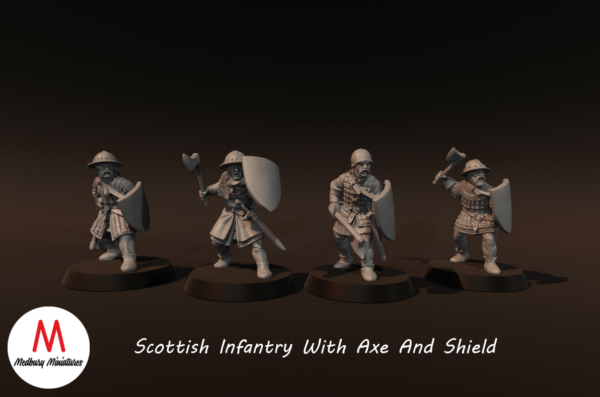 Medieval - Scots Infantry With Axe And Shield