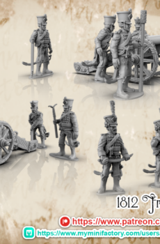 Napoleonic 1812 French horse artillery crew