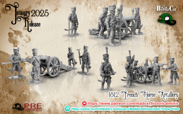 Napoleonic 1812 French horse artillery crew