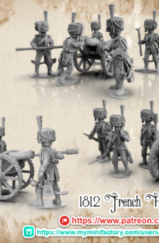 Napoleonic 1812 French Guard horse artillery crew