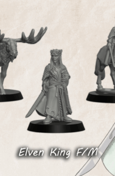 LOTR - Elven King Ft and Mtd on Reindeer