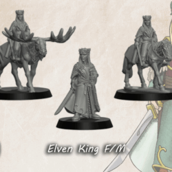 LOTR - Elven King Ft and Mtd on Horse