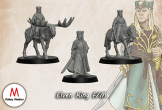 LOTR - Elven King Ft and Mtd on Reindeer